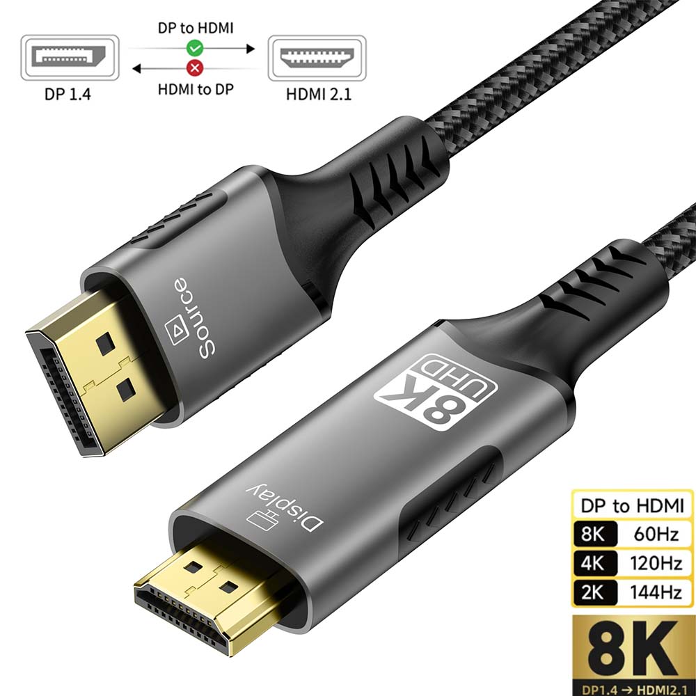 Hdmi Cable 2.1 - Cable DisplayPort a HDMI 8K DP1.4