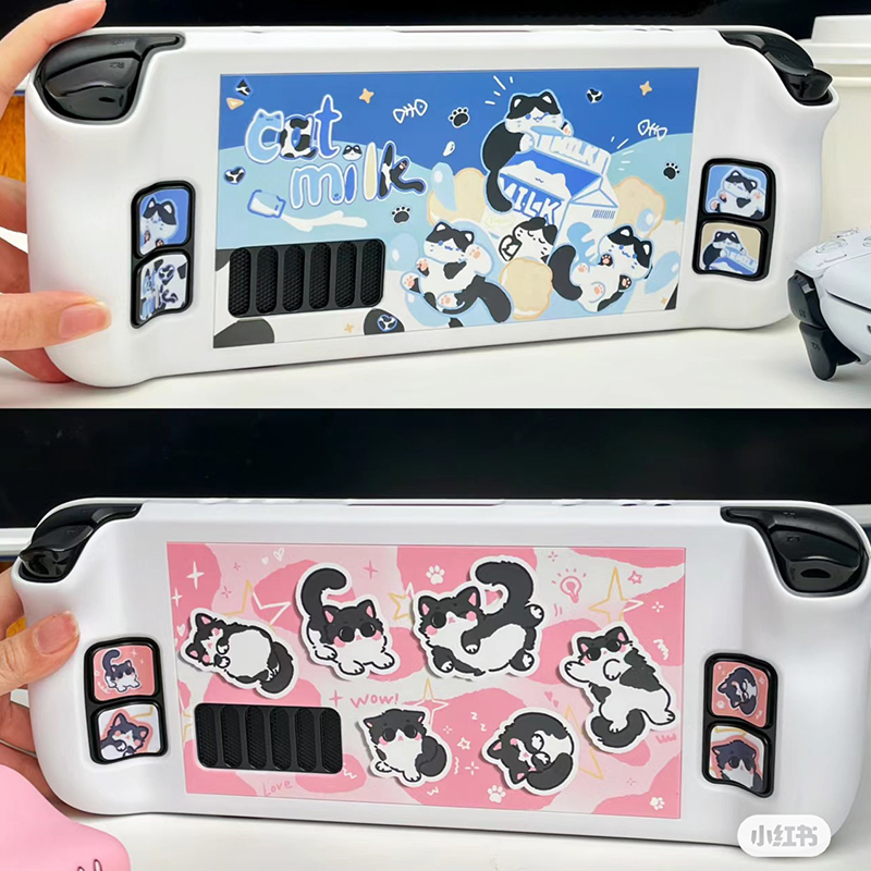 Console Gaming Steam - Funda protectora de gato de leche