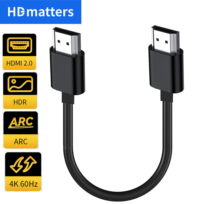 Cable HDMI 2,0 ultracorto 4K 6 - Hdmi Cable 2.1 reseña y precio