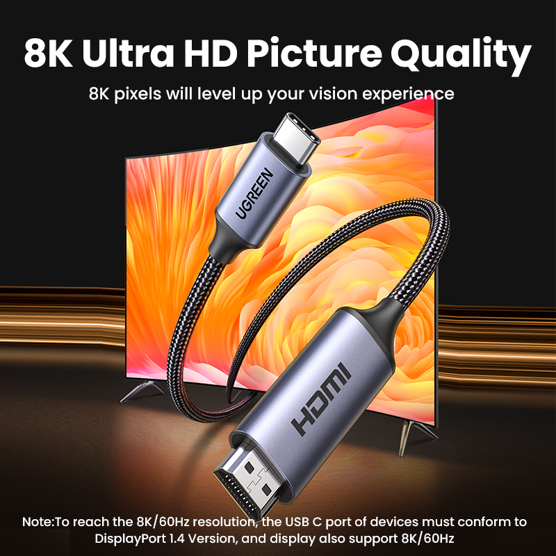 UGREEN USB C a 4K 8K Cable com - Hdmi Cable 2.1 reseña y precio